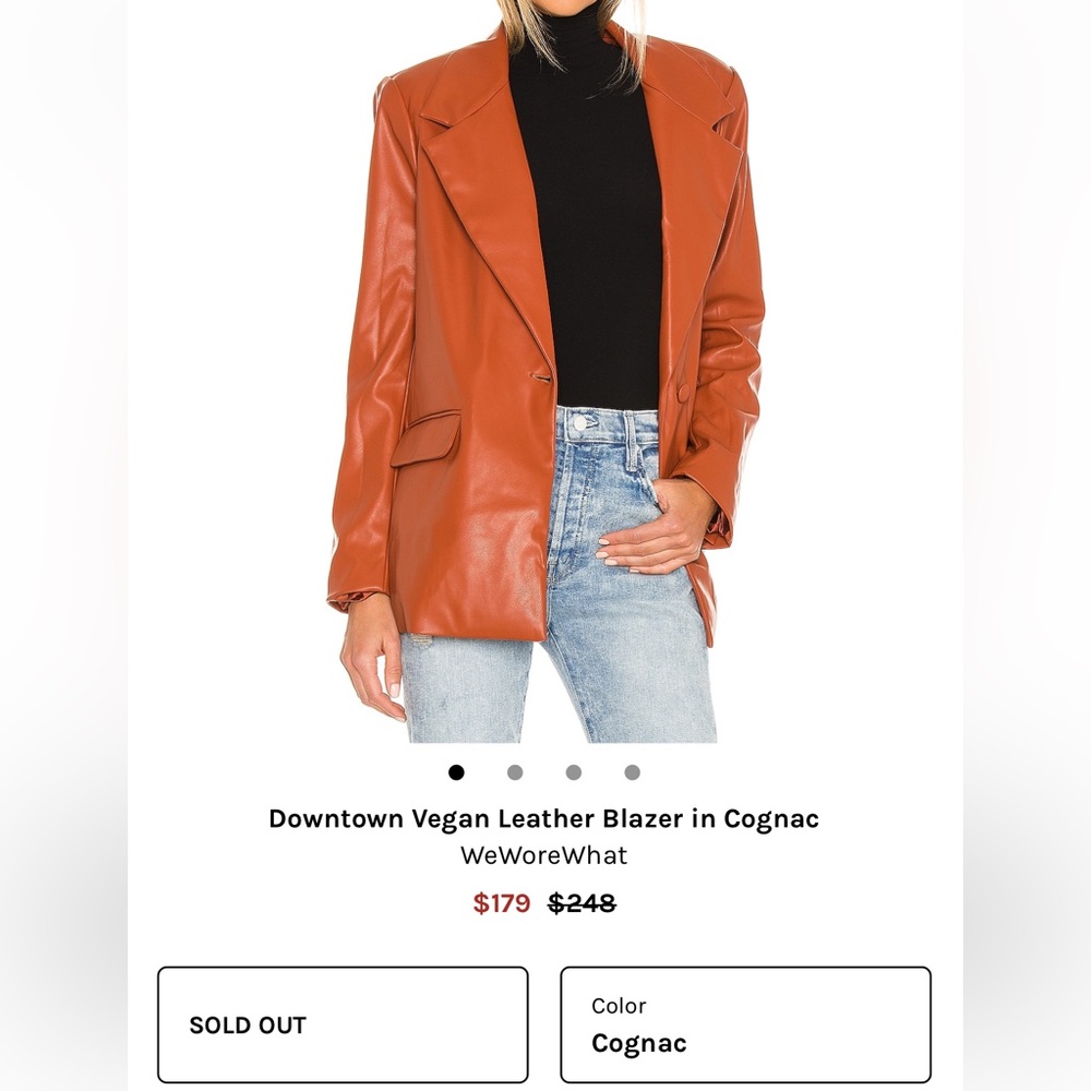 Weworewhat Vegan Leather Blazer